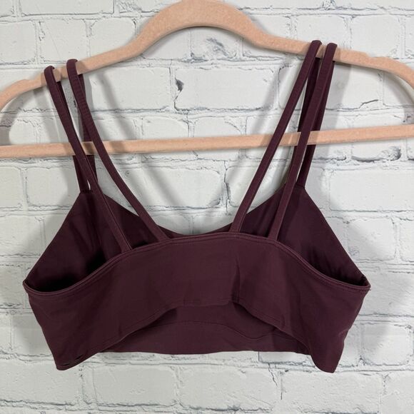 Lululemon Like a Could Bra B/C Women Size 4 Burgundy Sport Low Support Athletic - Picture 3 of 8